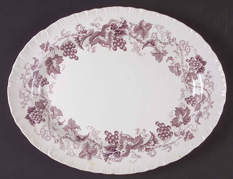 Old Vine Purple 14" Oval Serving Platter by Wedgwood-1