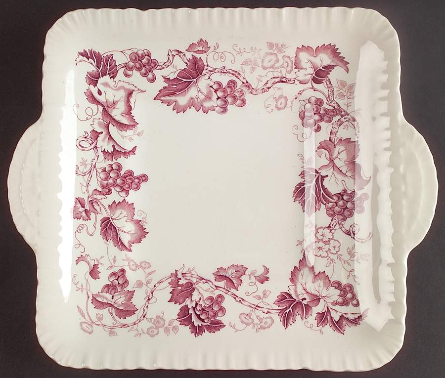 Old Vine Purple Square Handled Cake Plate by Wedgwood-1