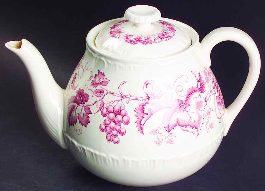 Old Vine Crimson Teapot & Lid by Wedgwood-1