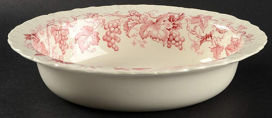 Old Vine Crimson 9" Oval Vegetable Bowl by Wedgwood-1