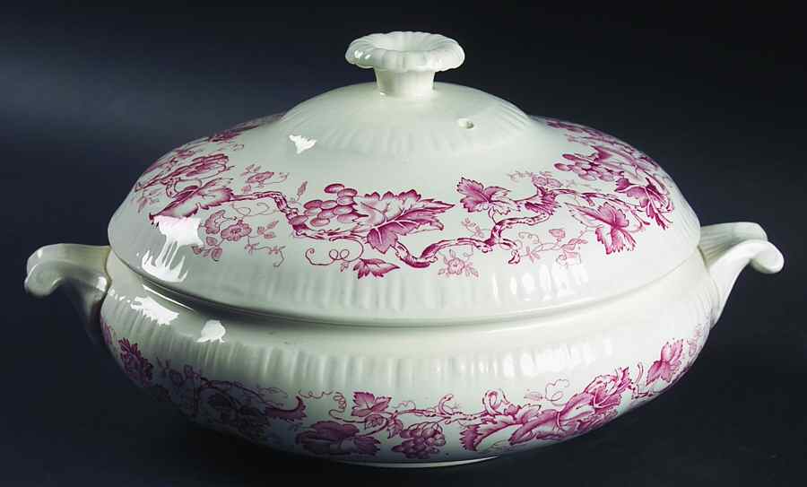 Old Vine Crimson Round Covered Vegetable by Wedgwood-1