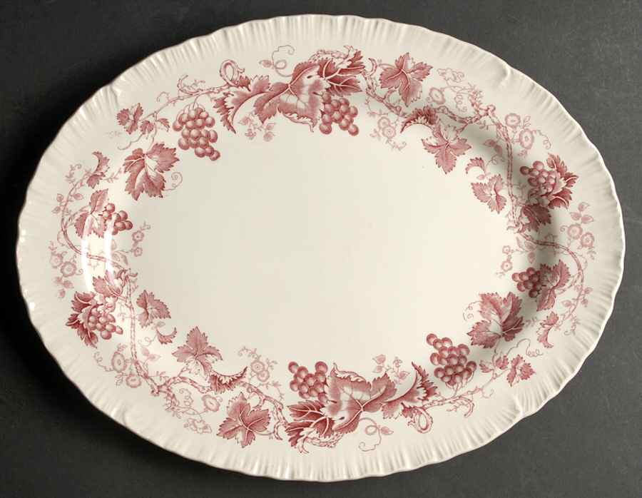 Old Vine Crimson 14" Oval Serving Platter by Wedgwood-1