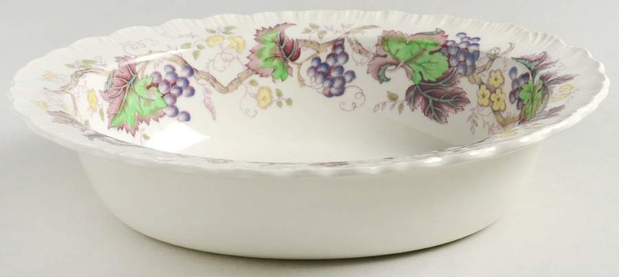Old Vine Purple Multicolor 9" Oval Vegetable Bowl by Wedgwood-1