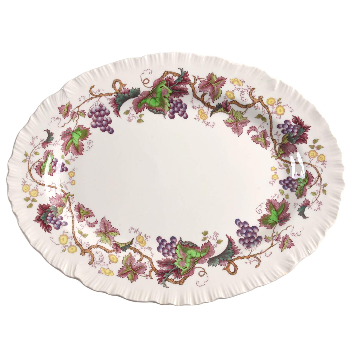 Old Vine Purple Multicolor 11" Oval Serving Platter by Wedgwood-1