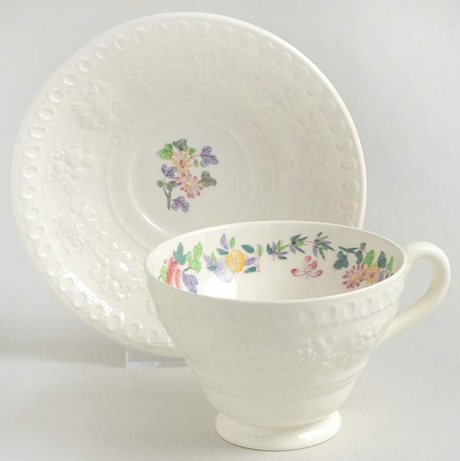 Orient Footed Cup & Saucer Set by Wedgwood-1