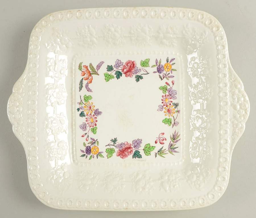 Orient Square Handled Cake Plate by Wedgwood-1