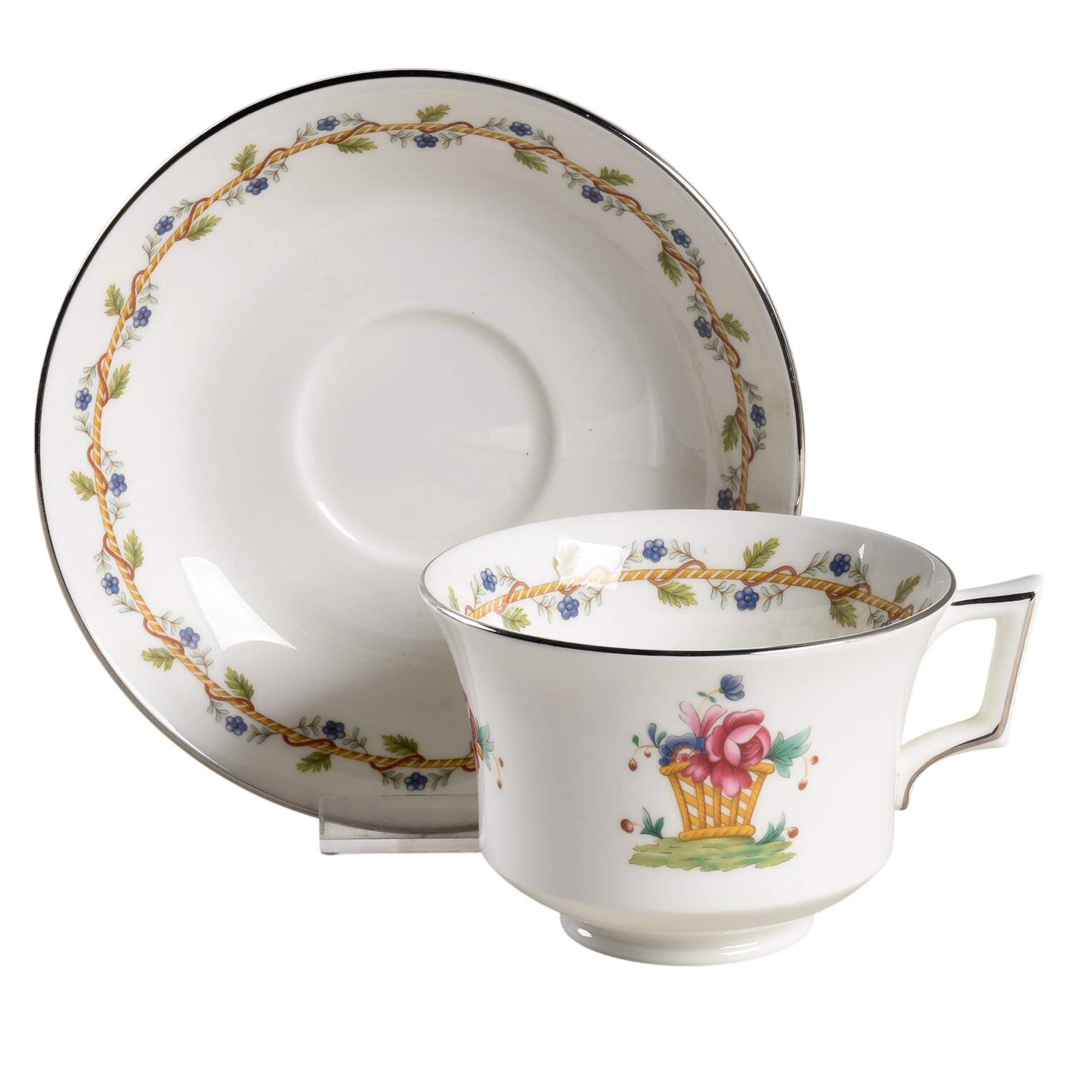 Orleans Footed Cup & Saucer Set by Wedgwood-1