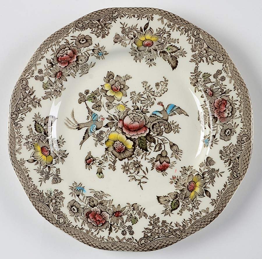 Oriental Pheasant Brown Multicolor Bread & Butter Plate by Wedgwood-1