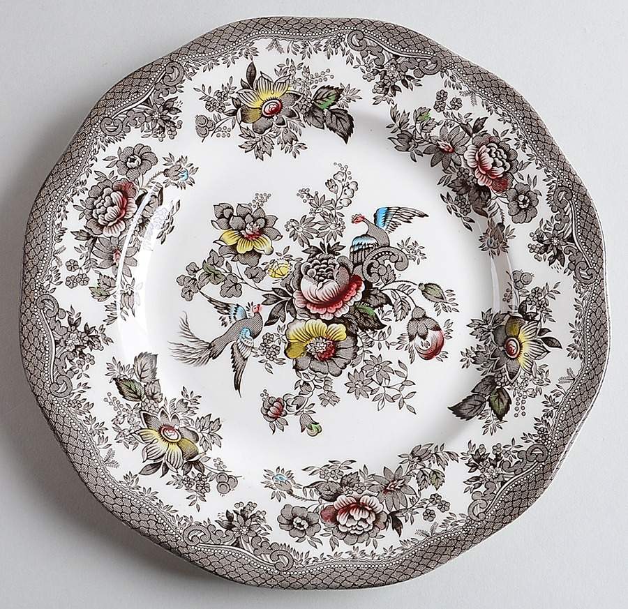 Oriental Pheasant Brown Multicolor Salad Plate by Wedgwood-1