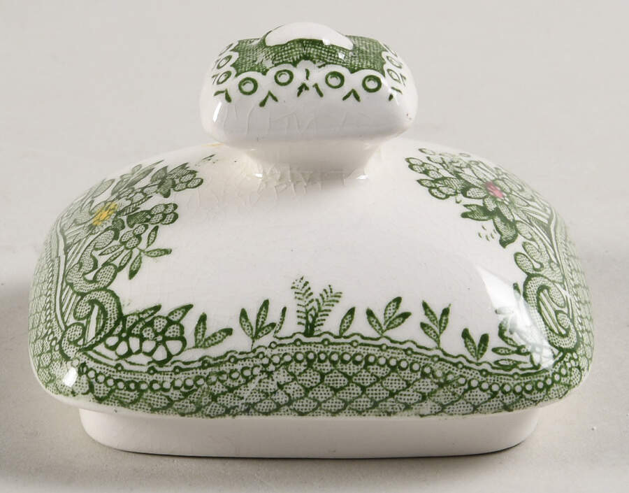 Oriental Pheasant Green Lid for Sugar Bowl by Wedgwood-1