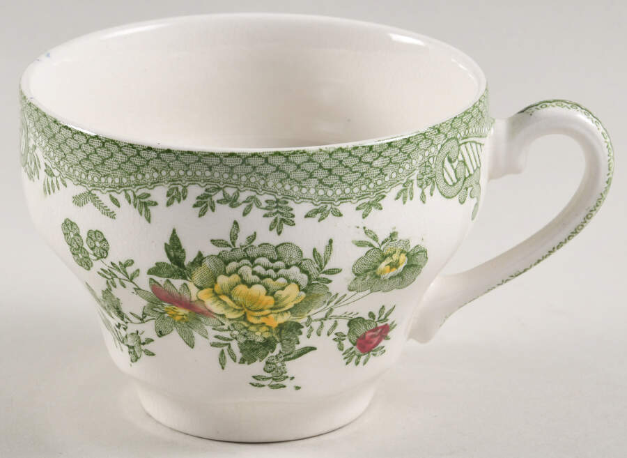 Oriental Pheasant Green Flat Cup by Wedgwood-1