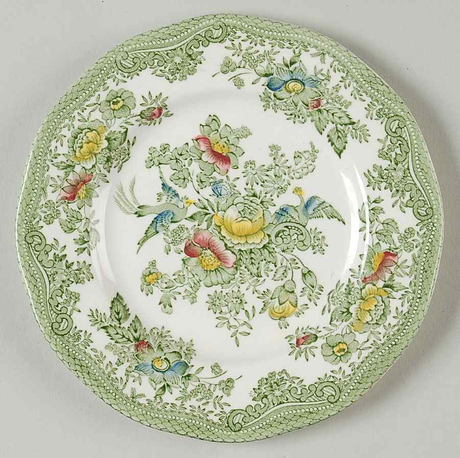 Oriental Pheasant Green Bread & Butter Plate by Wedgwood-1