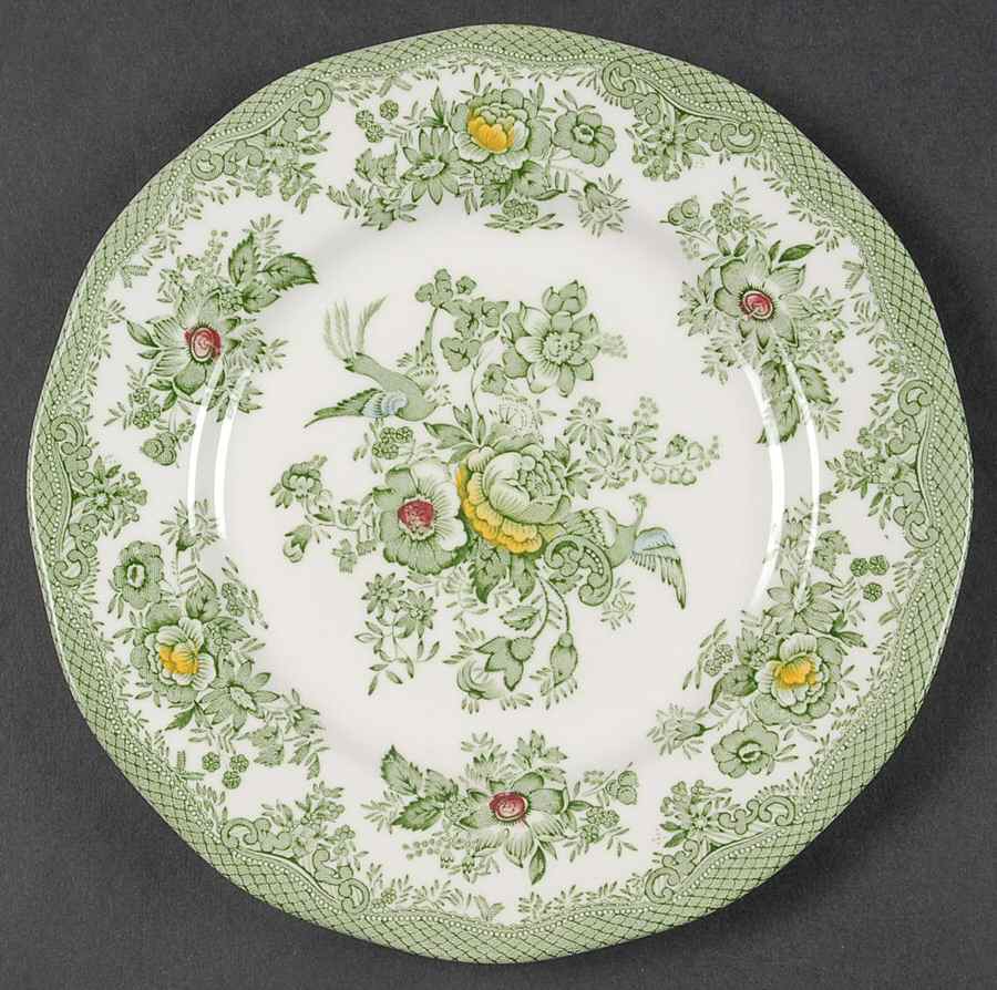Oriental Pheasant Green Dessert/Pie Plate by Wedgwood-1