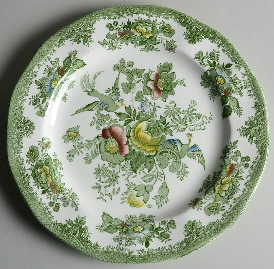 Oriental Pheasant Green Large Dinner Plate by Wedgwood-1