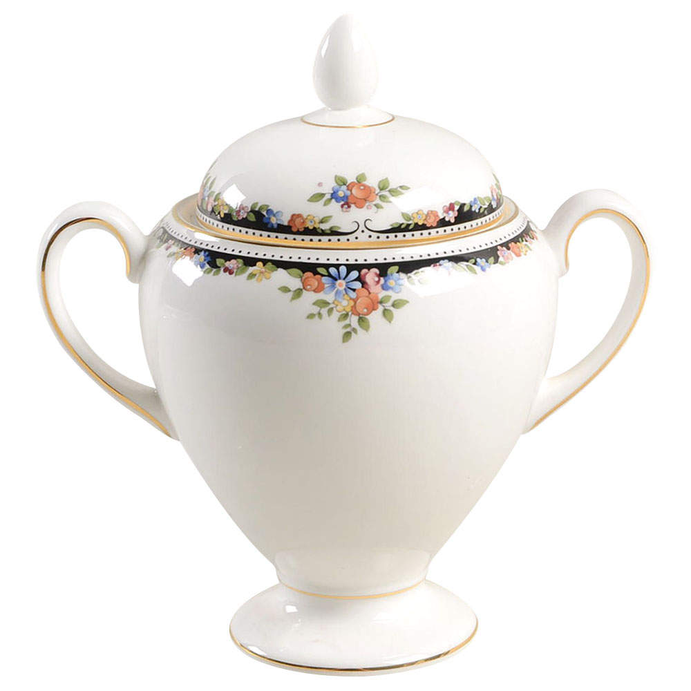 Osborne Globe Shape Sugar Bowl & Lid by Wedgwood-1
