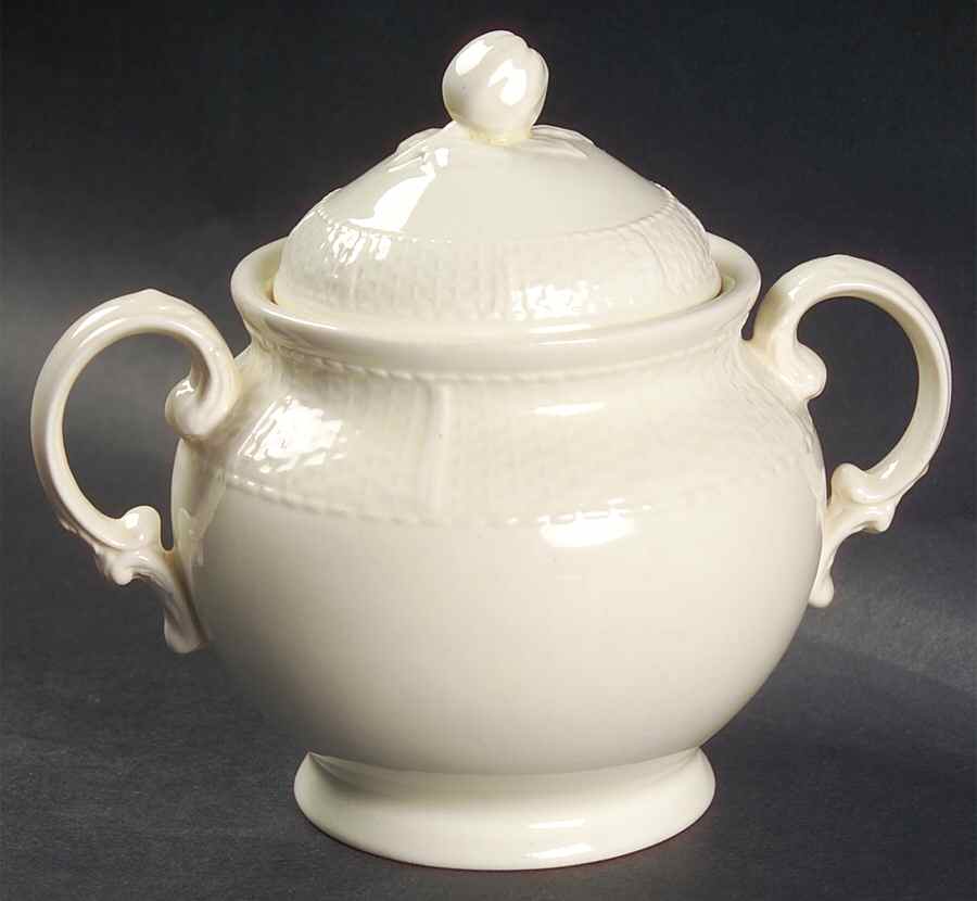 Osier Sugar Bowl & Lid by Wedgwood-1