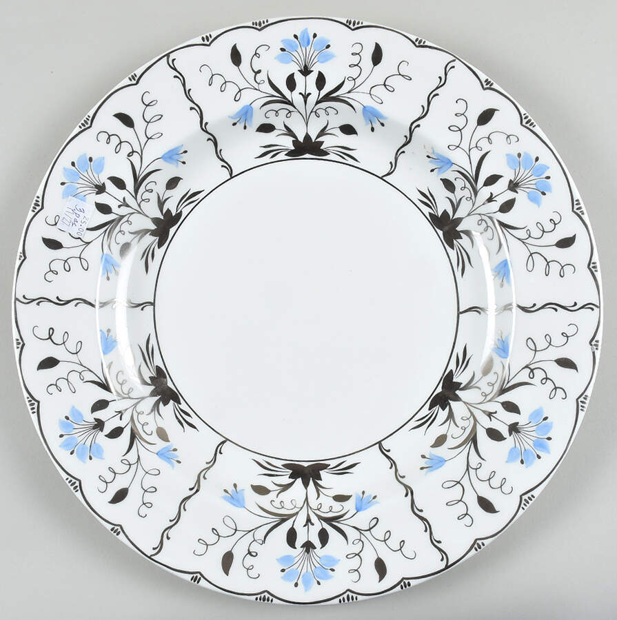 Papyrus Blue and Silver 13" Chop Plate (Round Platter) by Wedgwood-1