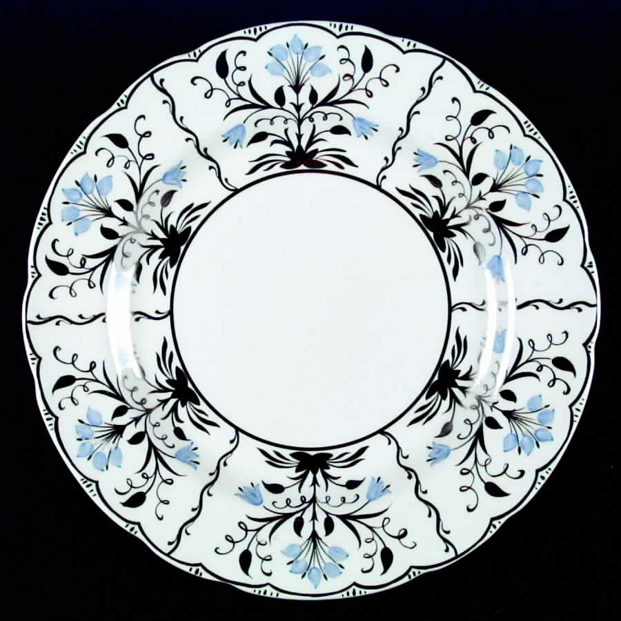 Papyrus Blue and Silver Dinner Plate by Wedgwood-1