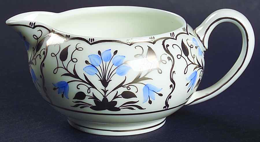 Papyrus Blue and Silver 146 Shape Creamer by Wedgwood-1