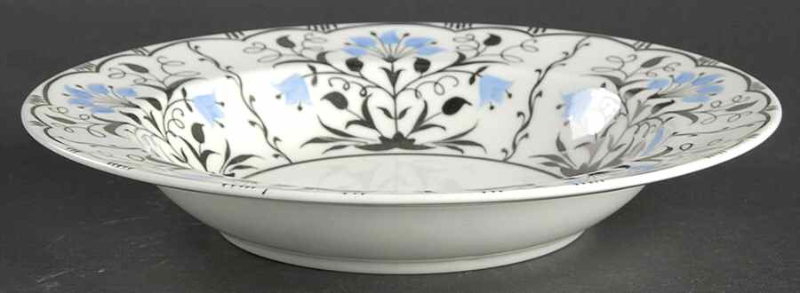 Papyrus Blue and Silver Rim Soup Bowl by Wedgwood-1