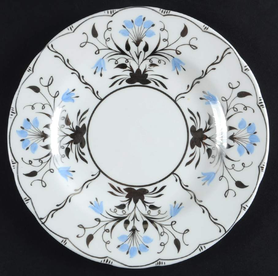 Papyrus Blue and Silver Salad Plate by Wedgwood-1