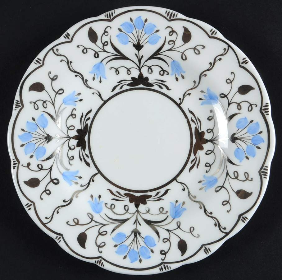 Papyrus Blue and Silver Bread & Butter Plate by Wedgwood-1