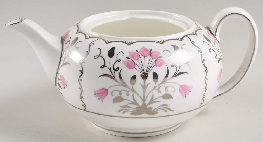Papyrus Pink Teapot No Lid by Wedgwood-1