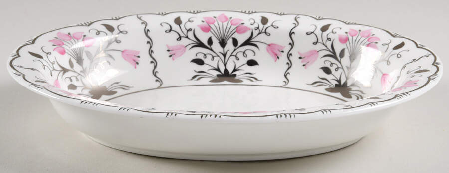 Papyrus Pink 9" Oval Vegetable Bowl by Wedgwood-1