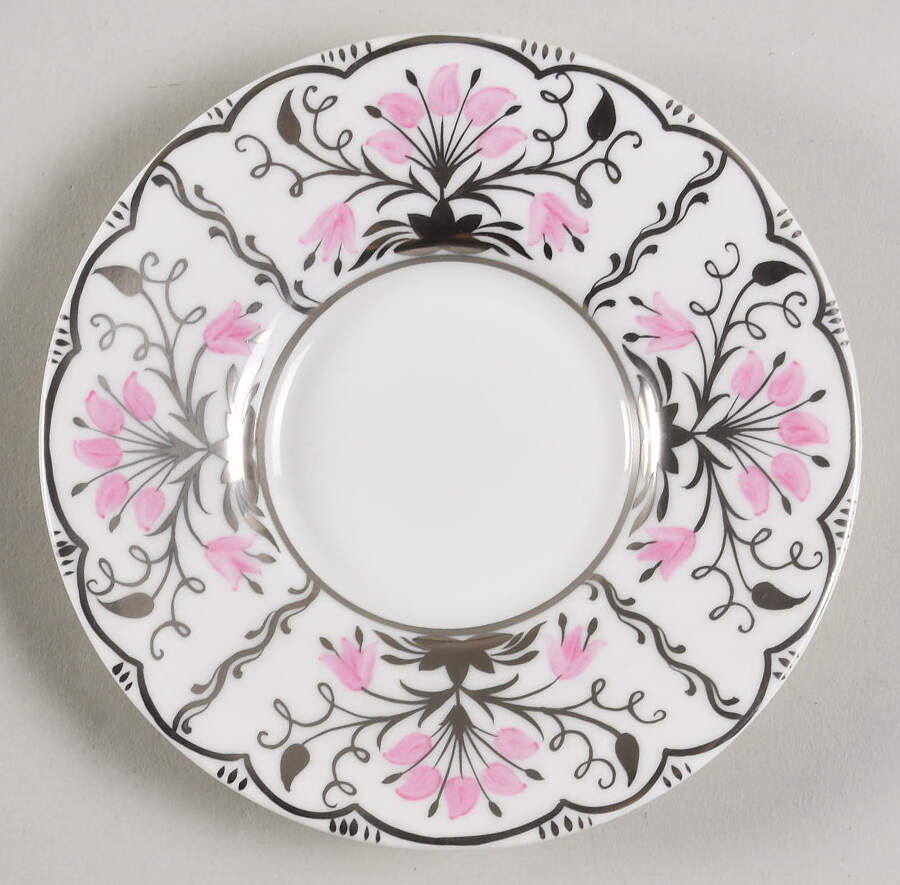 Papyrus Pink Saucer for Bond Shape Demitasse Cup by Wedgwood-1
