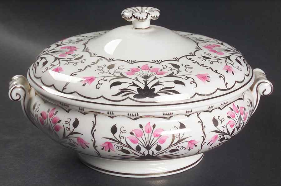 Papyrus Pink Round Covered Vegetable by Wedgwood-1