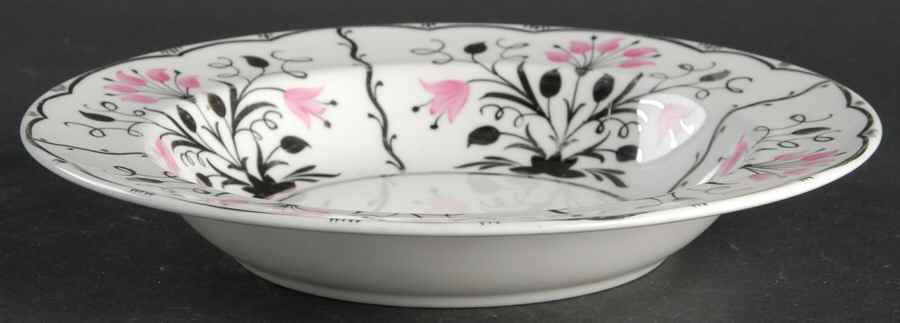 Papyrus Pink Rim Soup Bowl by Wedgwood-1