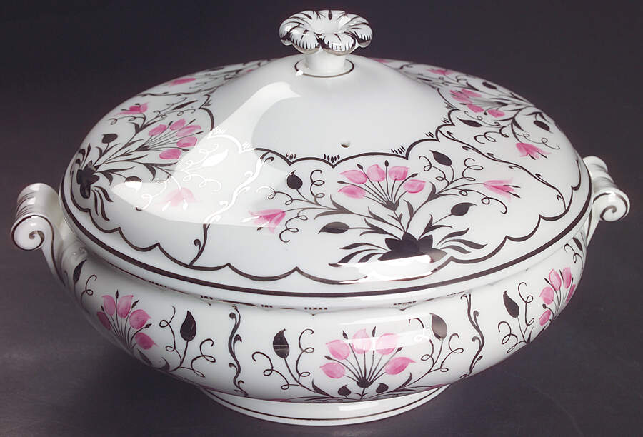 Papyrus Pink Round Covered Vegetable by Wedgwood-1