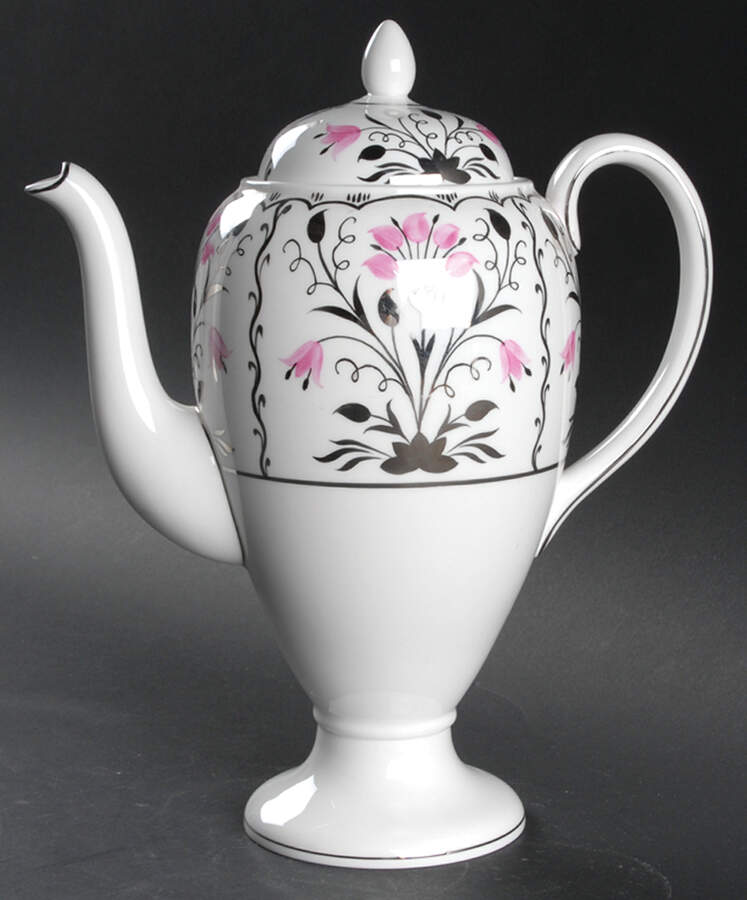 Papyrus Pink Coffee Pot & Lid by Wedgwood-1