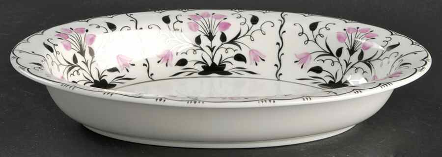 Papyrus Pink 10" Oval Vegetable Bowl by Wedgwood-1