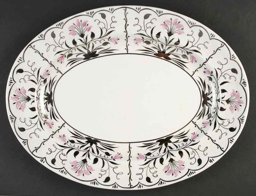 Papyrus Pink 15" Oval Serving Platter by Wedgwood-1