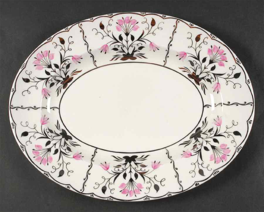 Papyrus Pink 13" Oval Serving Platter by Wedgwood-1