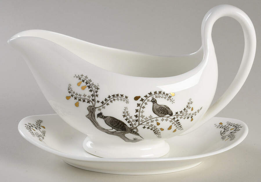 Partridge In A Pear Tree Gravy Boat & Underplate by Wedgwood-1