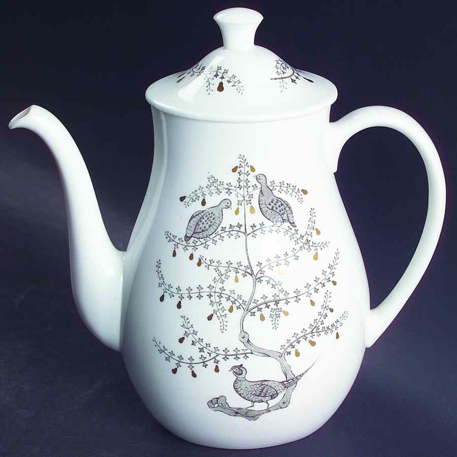 Partridge In A Pear Tree Coffee Pot & Lid by Wedgwood-1