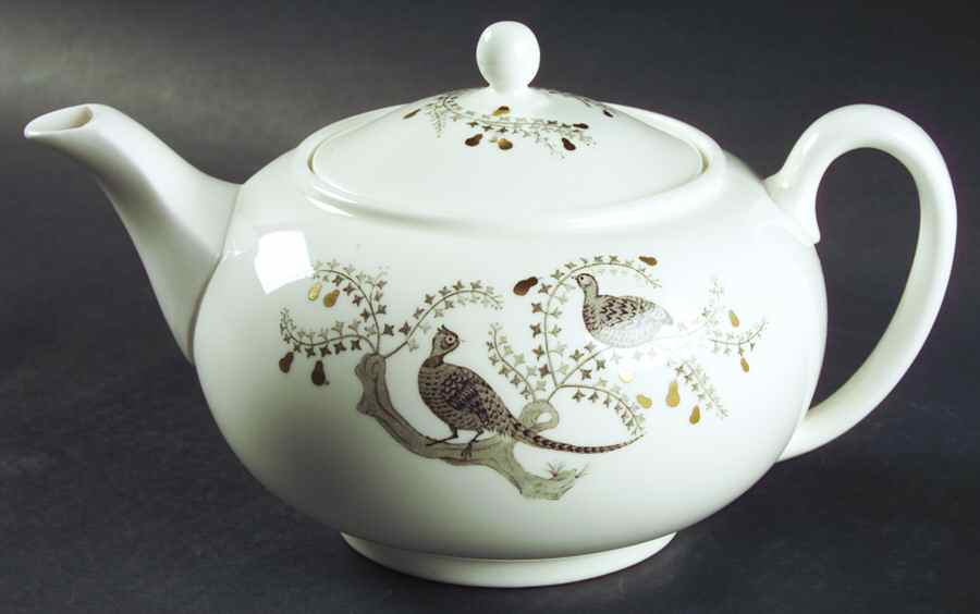 Partridge In A Pear Tree Teapot & Lid by Wedgwood-1