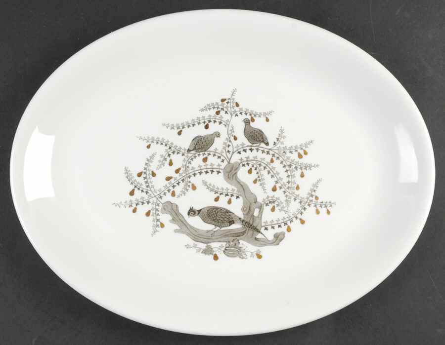 Partridge In A Pear Tree 13" Oval Serving Platter by Wedgwood-1