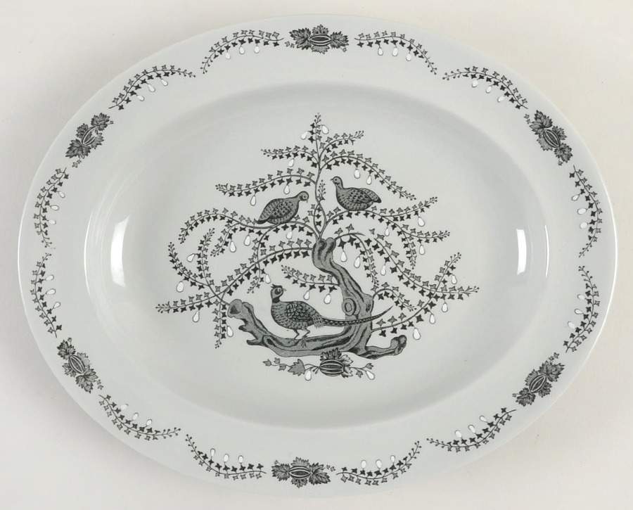 Partridge In A Pear Tree 10" Oval Serving Platter by Wedgwood-1