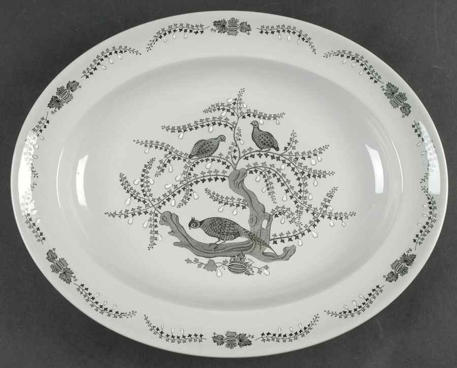 Partridge In A Pear Tree 12" Oval Serving Platter by Wedgwood-1