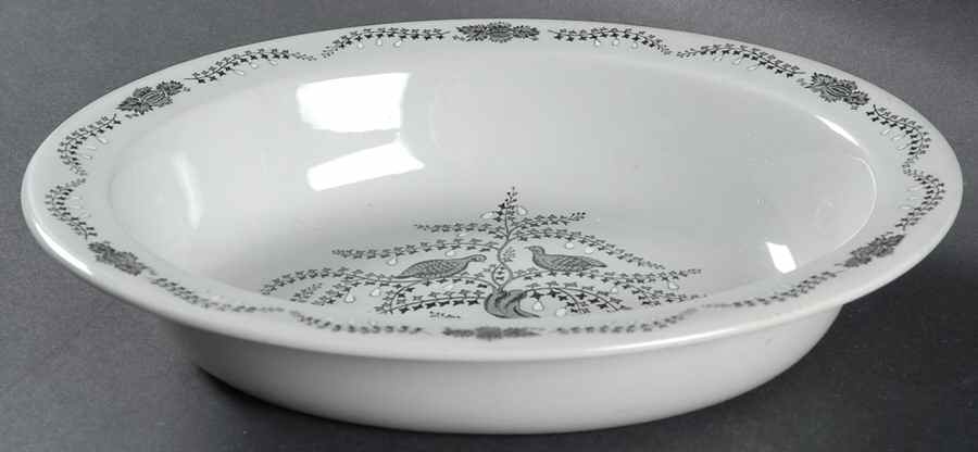 Partridge In A Pear Tree 9" Oval Vegetable Bowl by Wedgwood-1