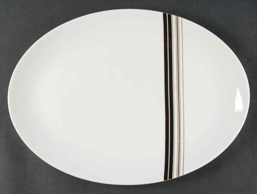 Parallels 14" Oval Serving Platter by Wedgwood-1
