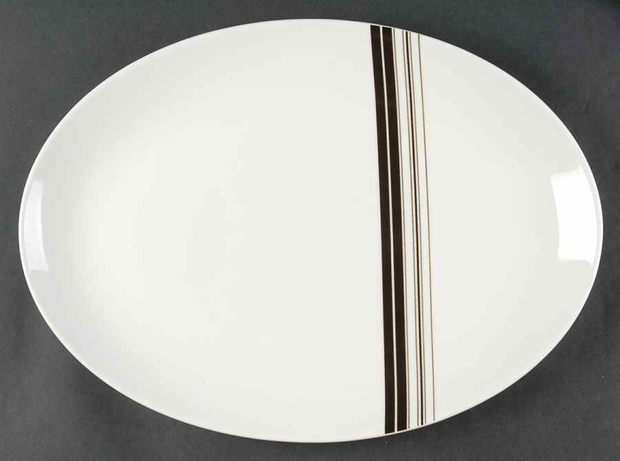 Parallels 15" Oval Serving Platter by Wedgwood-1