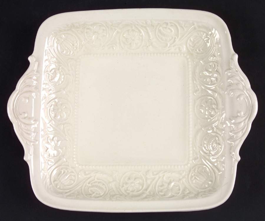Patrician (Old, 1927-1986) 10" Square Handled Cake Plate by Wedgwood-1