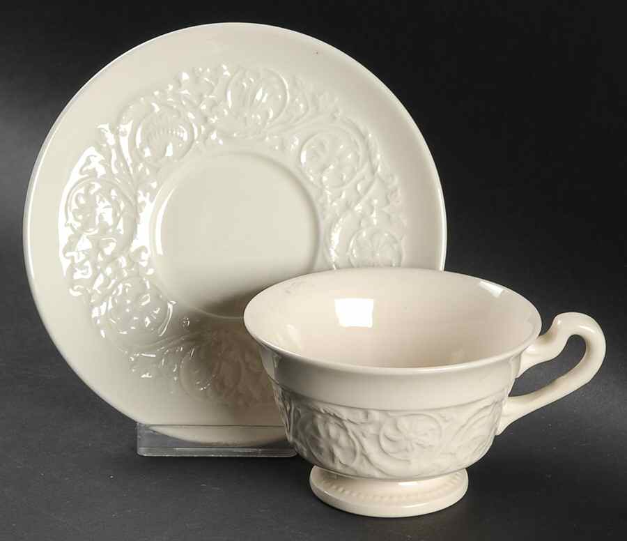Patrician (Old, 1927-1986) Footed Cup & Saucer Set by Wedgwood-1