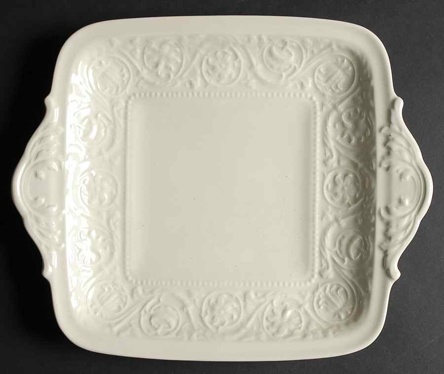 Patrician (Old, 1927-1986) 11" Square Handled Cake Plate by Wedgwood-1