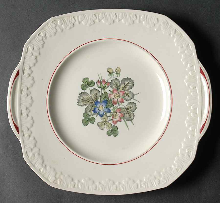 Pembroke Square Handled Cake Plate by Wedgwood-1