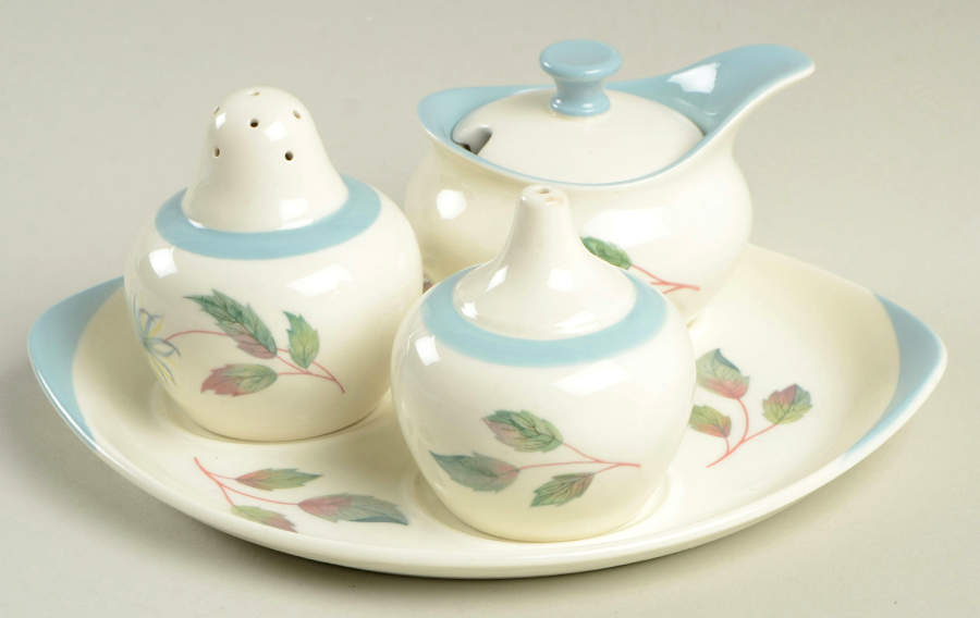 Penshurst Salt & Pepper, Mustard with Lid & Tray by Wedgwood-1